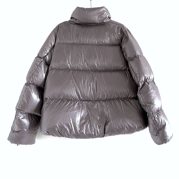 Uniqlo Ultra Light Down Shiny Puffer Jacket in Gray Size Large - Picture 5 of 12